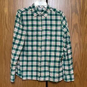 Woolrich Plaid Flannel Long Sleeve Button Top